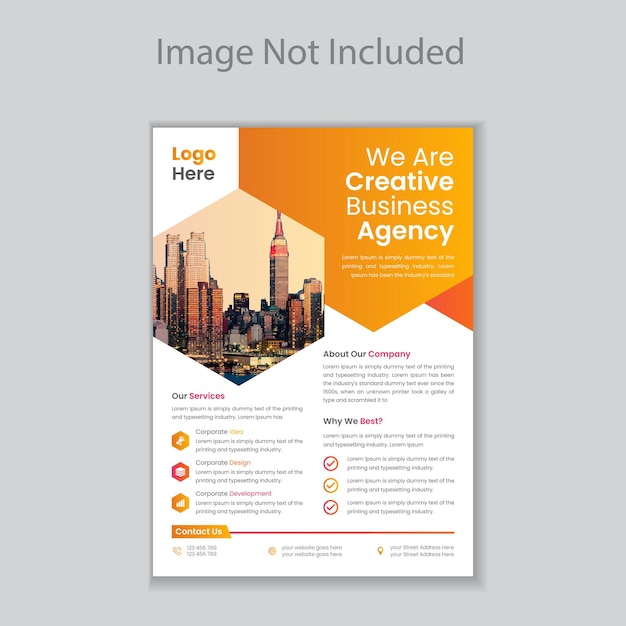 Creative Hexagonal Corporate Flyer Template