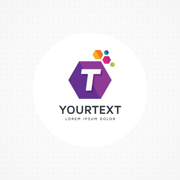 Creative hexagonal letter t logo