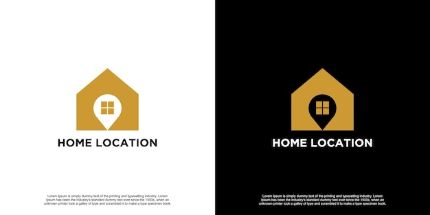 Vector creative home location inspiration logo design