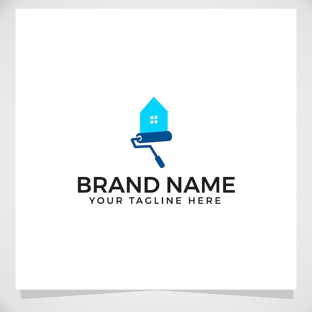 Creative house painting company logo template