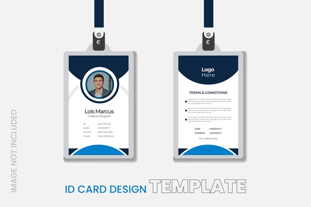 ベクトル クリエイティブなidカードデザインテンプレート