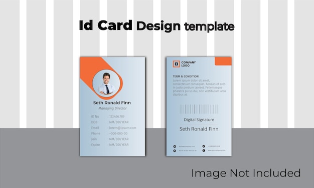 Vector creative id card design template