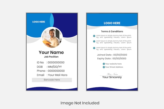 Creative id card template design