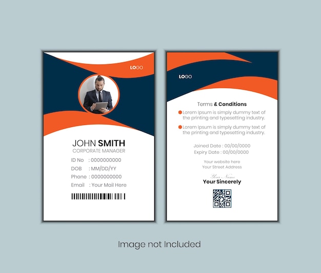 Vector creative id cards template design