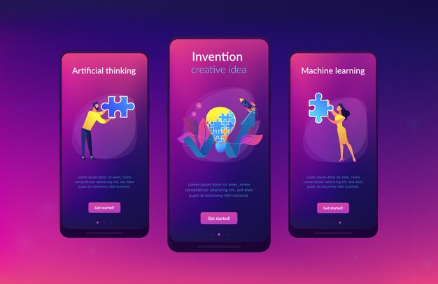 Creative idea app interface template