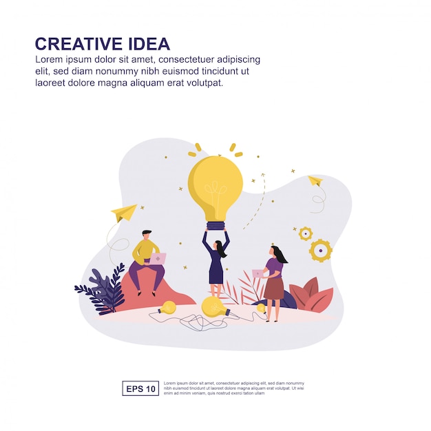 Concetto di idea creativa