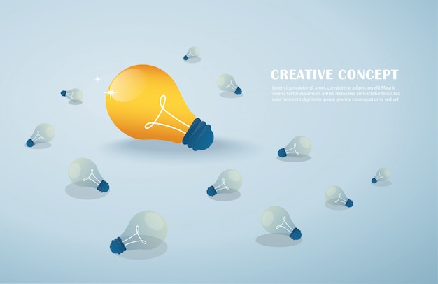 Vector creative idea , light bulbs