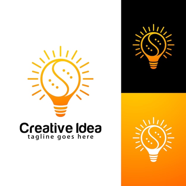 創造的なアイデアのロゴデザインテンプレート