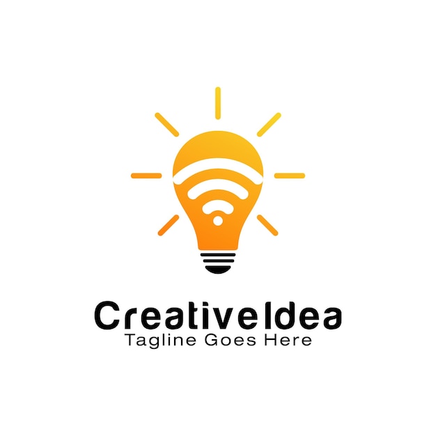 Modello di progettazione del logo dell'idea creativa