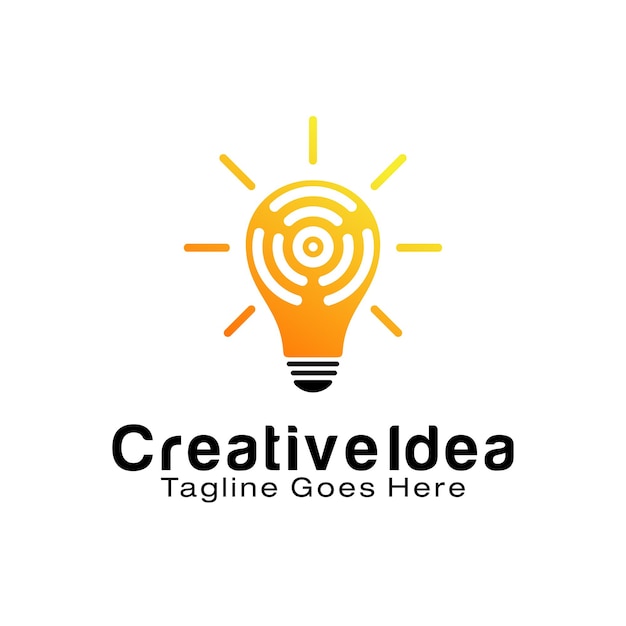 Creative idea logo design template