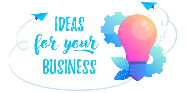 Vettore concetto di idee creative per il business lampadina luminosa