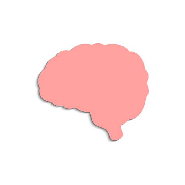 Creative ideas pink brain icon