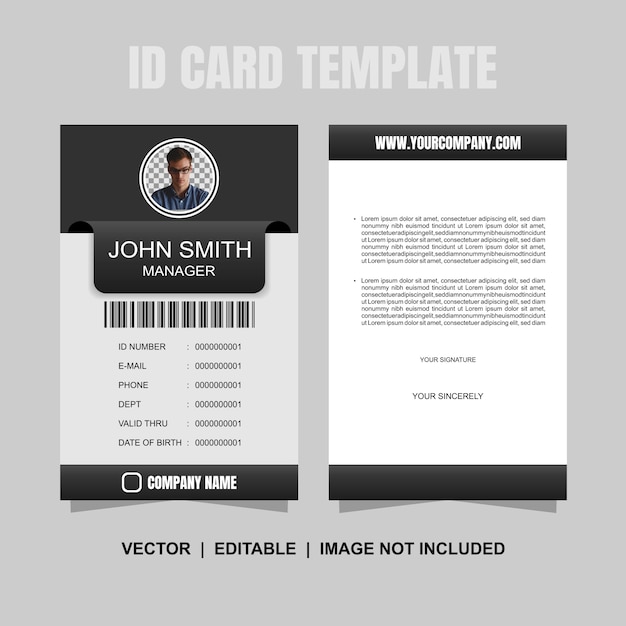 Vector creative identity card template