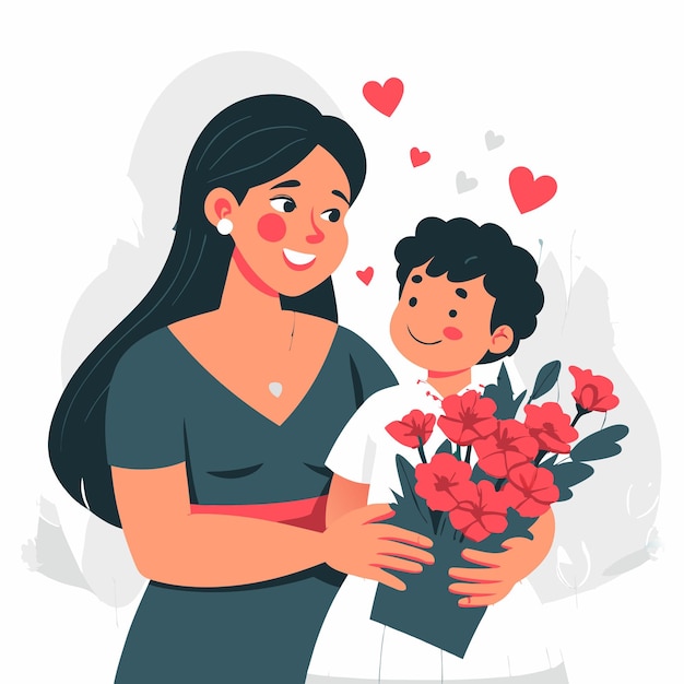 Creative Illustration Depicting the Warmth and Love of Mothers Day