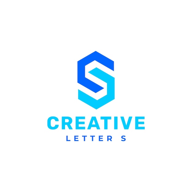 Illustrazione creativa lettera s logo design vector