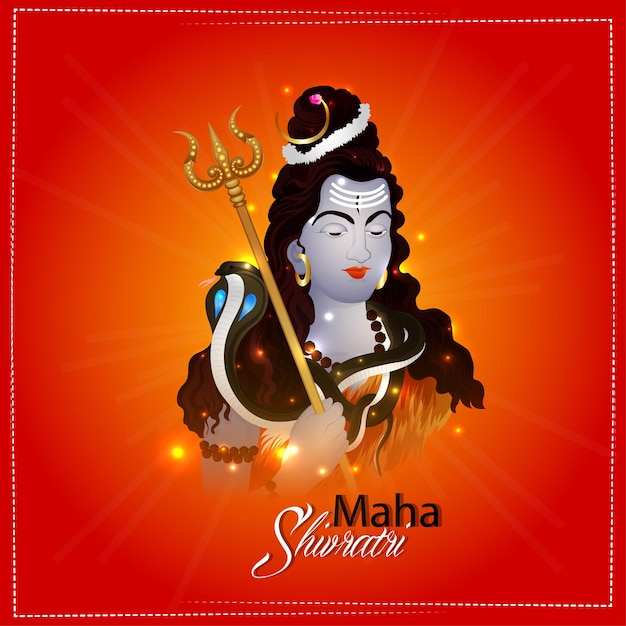 Creative illustration of lord shiva for mahashivratri