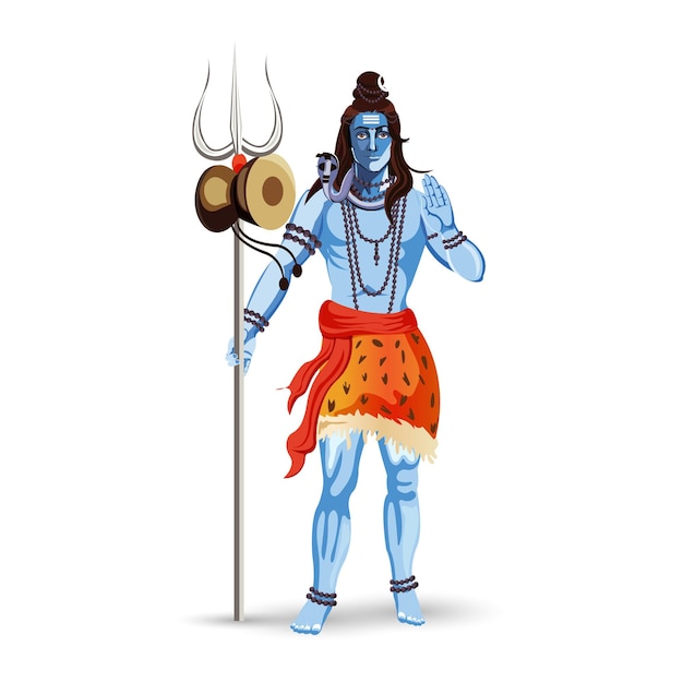 Vector creative illustration of lord shivji