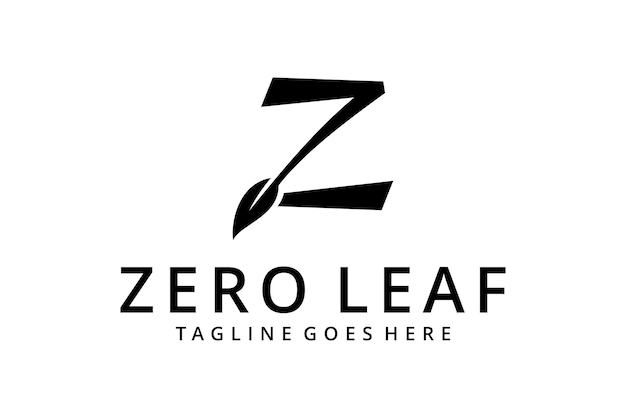 Creative illustration luxury sign z with leaf logo template design