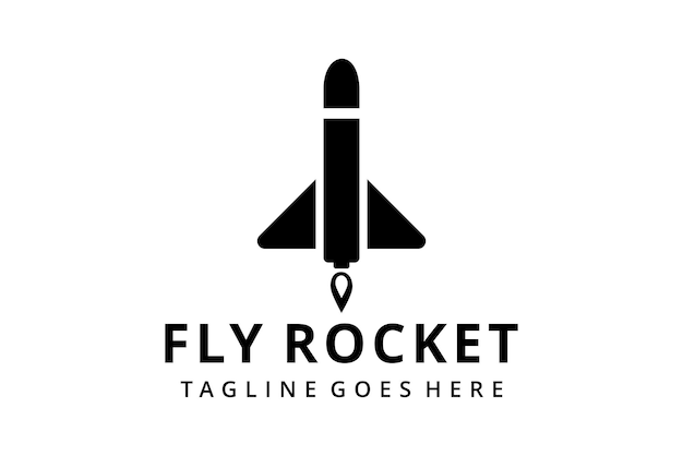 Creative illustration modern rocket space logo icon vector template