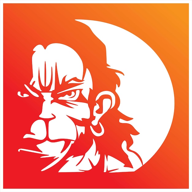 Sri Hanuman 경의 탄생을 축하하는 Hanuman Jayanti의 창의적인 삽화