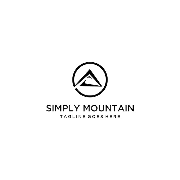 Vettore illustrazione creativa semplice logo di montagna design vettoriale