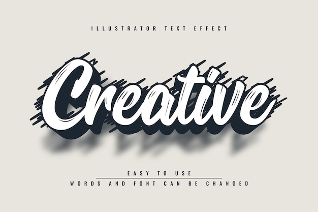 Vector creative - illustrator editable text effect