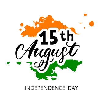 Creative indian national flag colour background with ashoka wheel elegant poster banner or flyer design for 15th august happy independence day celebration