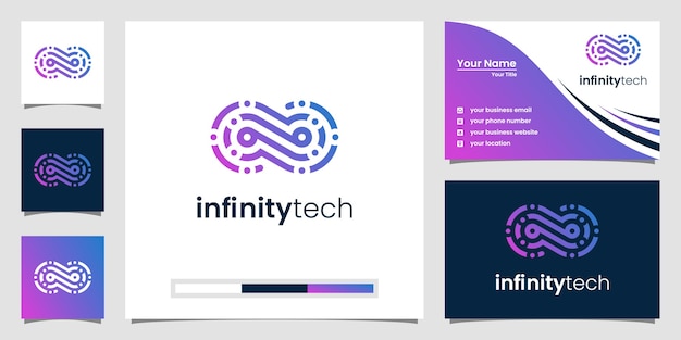 Вдохновение и визитка для логотипа creative infinity tech