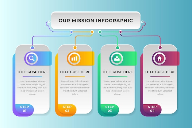 Illustrazione del modello vettoriale del concetto di infografica creativa.