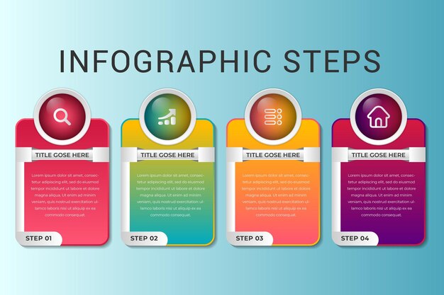 Vettore illustrazione del modello vettoriale del concetto di infografica creativa.