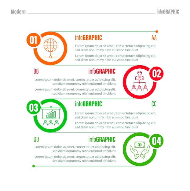 Vettore di progettazione infografica creativa