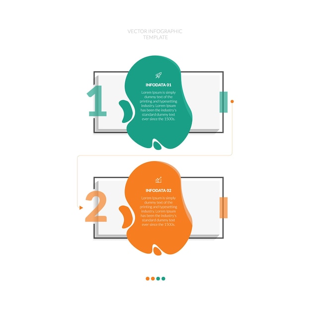 Vector creative infographic label design template with icons and 2 options or steps vector template