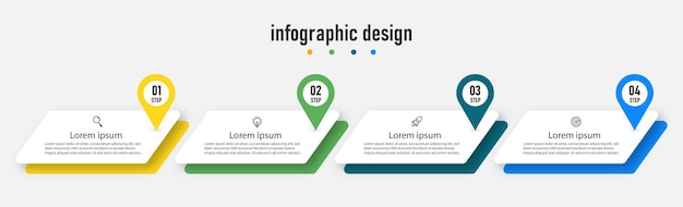 Creative infographic location template timeline infographic design element premium vector