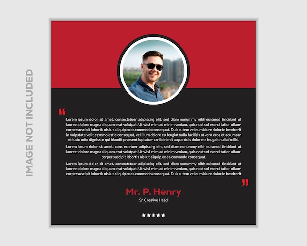 Creative Infographic Testimonial Template with Quotes and Testimonial Template Vector Design