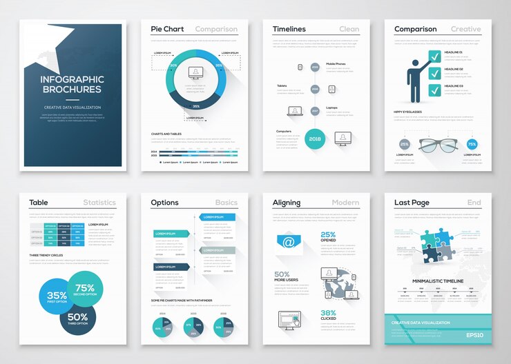 Vector creative infographic vector concept. business graphics brochures
