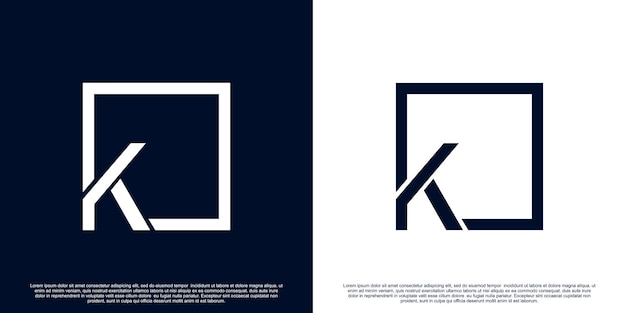 Creative initial letter K logo design with unique concept Premium Vector Part 2