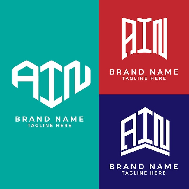 Creative initial letters ATN bundle logo designs.