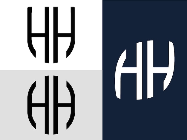 Creative Initial Letters HH Logo Designs Bundle