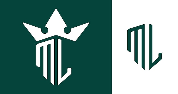Creative Initial Letters ML Logo Designs