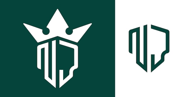 創造的な頭文字NJのロゴデザイン