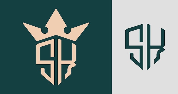 Вектор Креативные начальные буквы sk logo designs