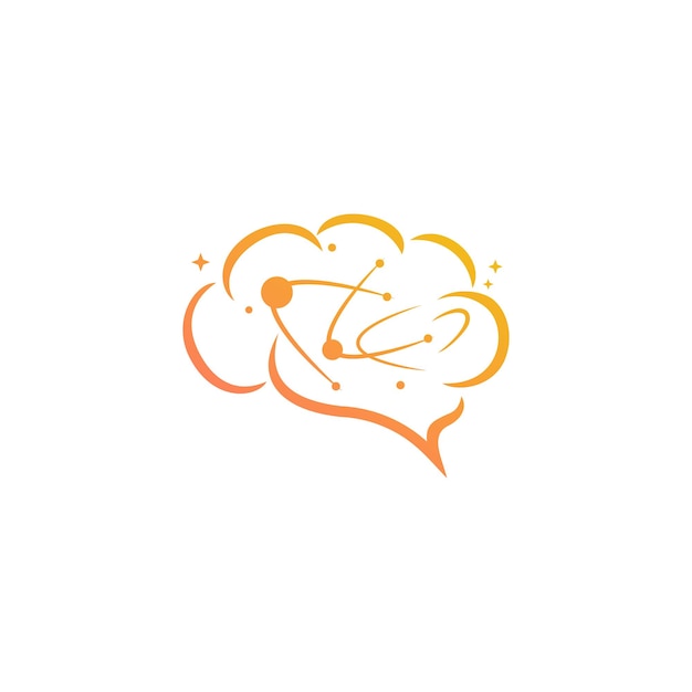 Creative innovative brain logo vector icon