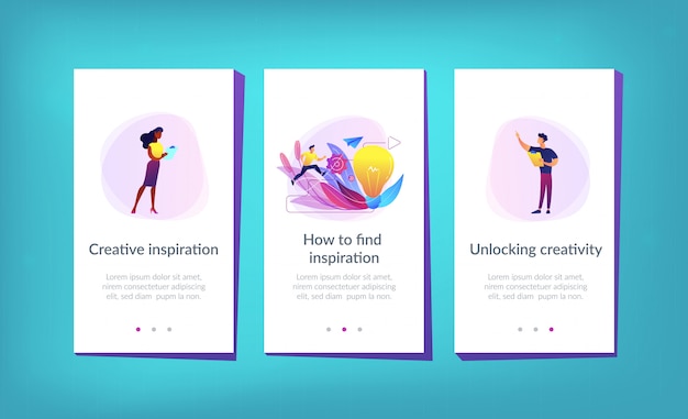 Creative inspiratie app-interfacemalplaatje