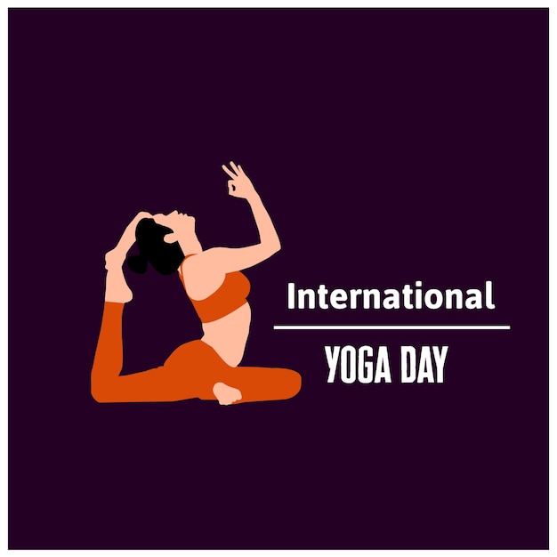 Creative International Yoga Day Celebration Vector Illustration