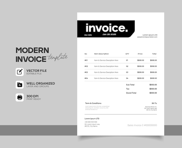 Creative Invoice Layouts design