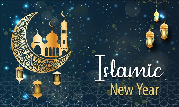 Vector creative islamic new year design background wallpaper