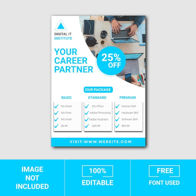 creative IT flyer template