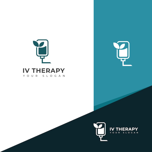 Creative iv therapy logo vector Design Template