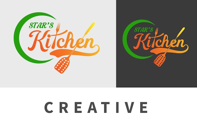 creative kitchen restaurant logo template design