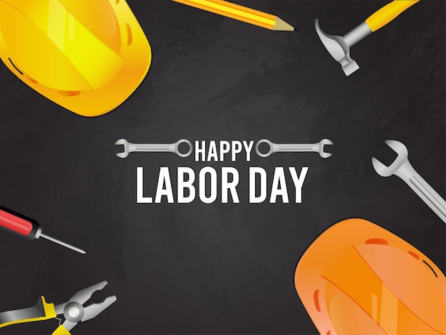 Creative labor day background with tools